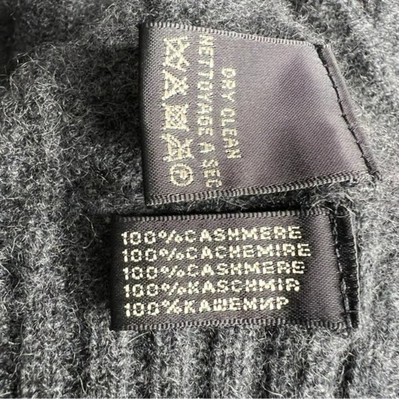 Ralph Lauren Black Label Charcoal Gray Cashmere Drape Open Sweater Vest Size M - Picture 4 of 15